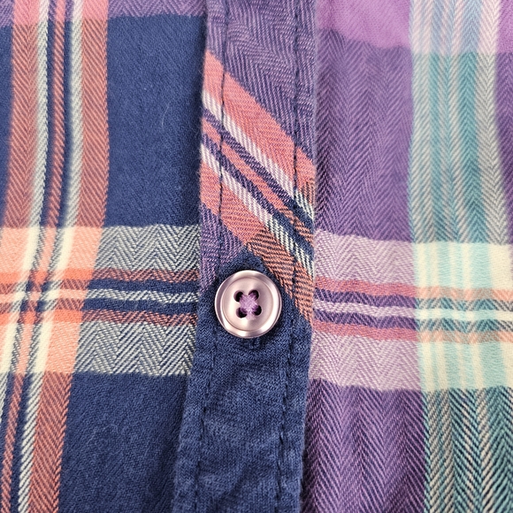 St. John's Bay Plaid Cotton Button Down Shirt - Picture 8 of 10